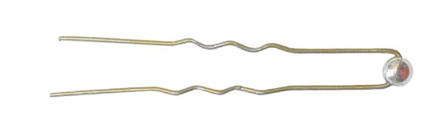 Luggnål Guld Liten Silverpärla 12-p